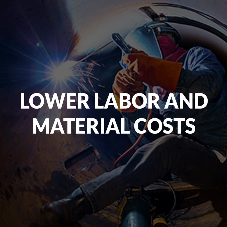 LOWER LABOR AND MATERIAL COSTS