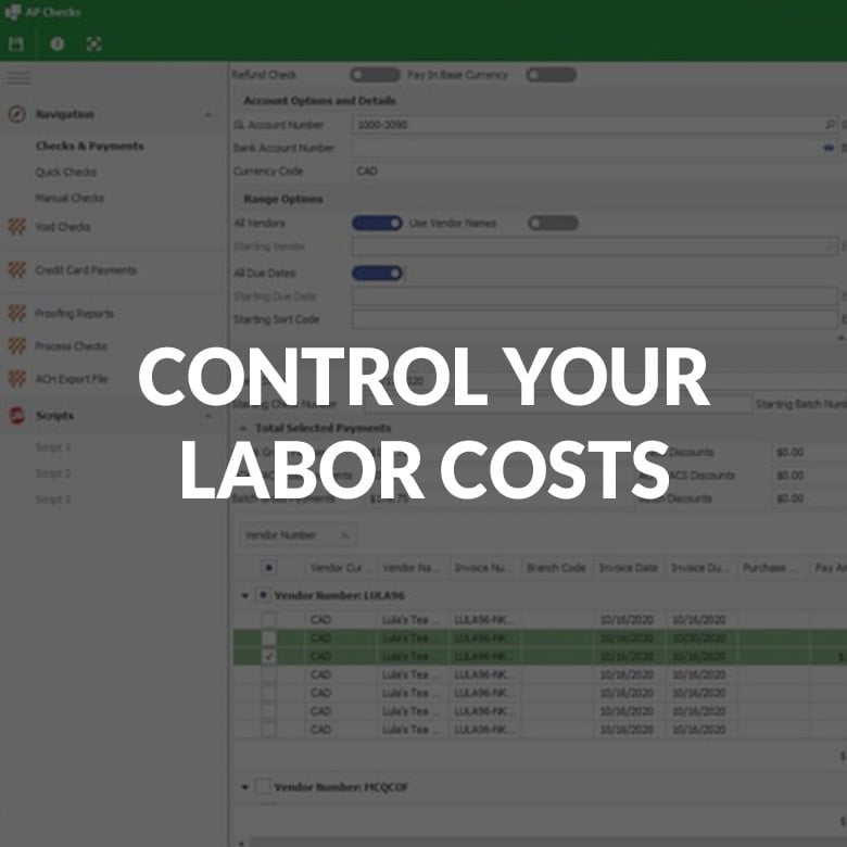 CONTROL YOUR LABOR COSTS
