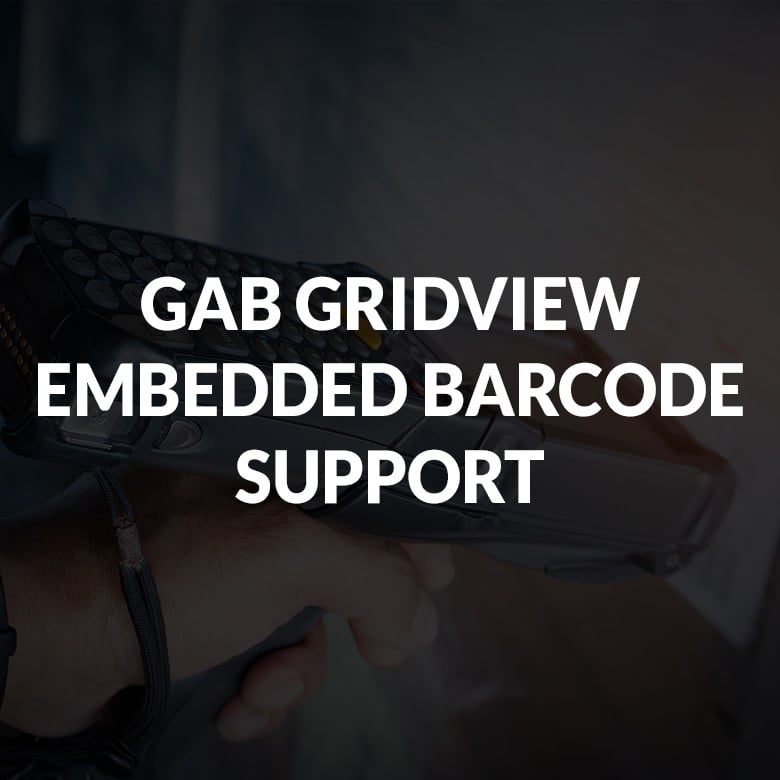 New Products Gab Gridview Embedded Barcode Support